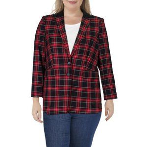 VINCE CAMUTO PLAID TWO-BUTTON BLAZER 16 NWT